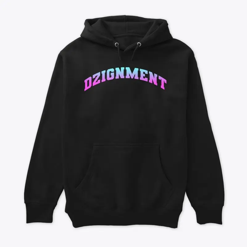 DZIGNMENT Blue/Pink Hoodie (BLACK ONLY)